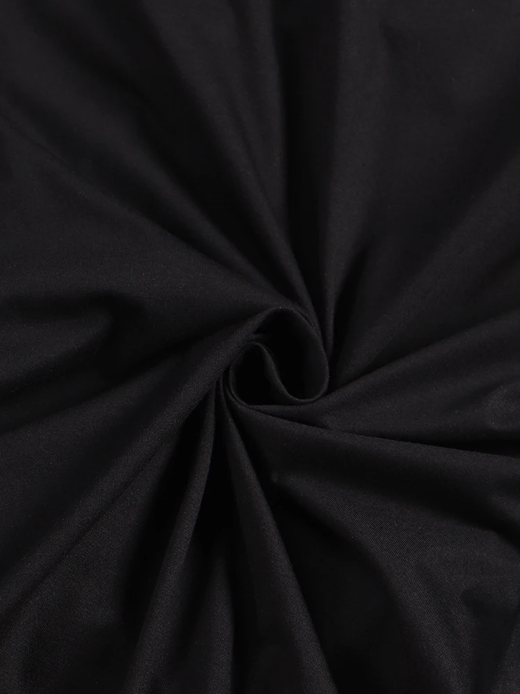 Black Solid Color Clothing Male T Shirts High Quality New Tshirt Summer Casual Cotton Tops Hip Hop Breathable Tee Clothes 4