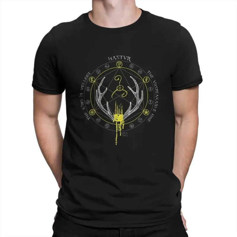 

Men's Hastur Icon T Shirt Howard Phillips Lovecraft Hastur Cotton Clothing Leisure Short Sleeve Crewneck Tees New T-Shirts