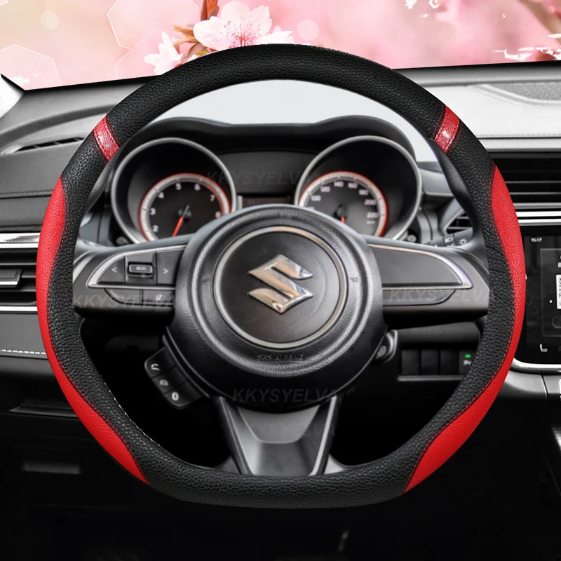 

Искусственная кожа из микрофибры, D-образная основа для Suzuki Swift 2017 2018 2019 2020 2021 2022, спортивные автомобильные аксессуары