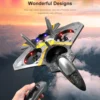 RC Airplane 2.4GHz 6CH EPP RC Plane 4 Motor RC Aircraft Toys for Adult Kids with Function Gravity Sensing Stunt Roll Cool Light 6