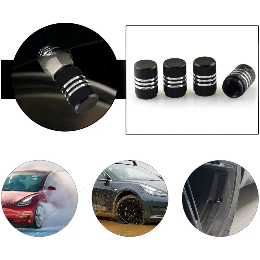 

4pcs Universal Car Styling Accessories Car Tire Stem Valve Caps Car Dustproof Caps Aluminium Tire Wheel Stem Air Valve Caps