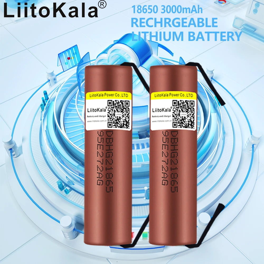HotLiitokalanewHG2186503000mAhbattery18650HG23.6Vdischarge30A,dedicatedbatteries+DIYNickel