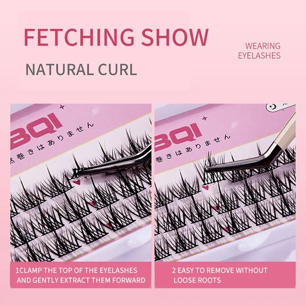 C Curl DIY Lash Extension Kit BQI Individual Lashes Extensions Mixed 7-12MM Mega Fluffy Eyelash Clusters lash extension kit fake eyelashes eyelash set