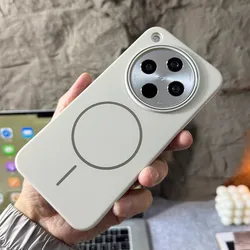 Matte Hard PC Ultra Slim Magnetic Back Case Cover - Anti - Fingerprint Protection for OPPO Reno12 F (Beige)