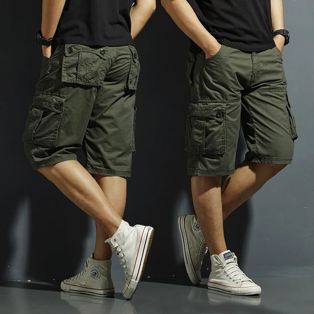 Men Summer Loose Cargo Pants Casual Half Pants Men's Shorts | Wish