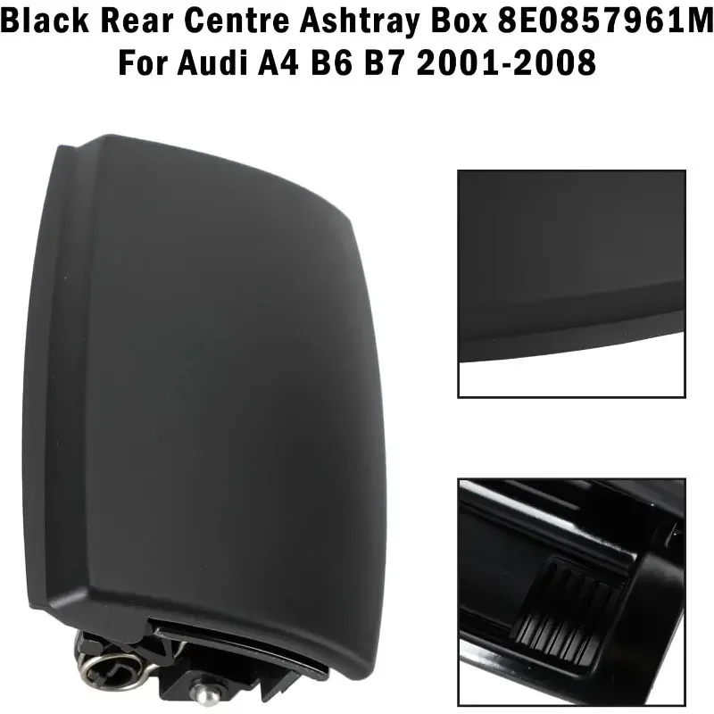 블랙 카 센터 콘솔 재떨이 (아우디 A4 B6 B7 악세사리 2001 2002 2003 2004 2005 2006 2007 2008 8E0857961M)