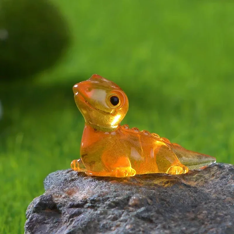 Lizard Figurines 10PCS Mini Glow At Dark Vivarium DIY Accessories Fairy Garden Decoration Kawaii Animals