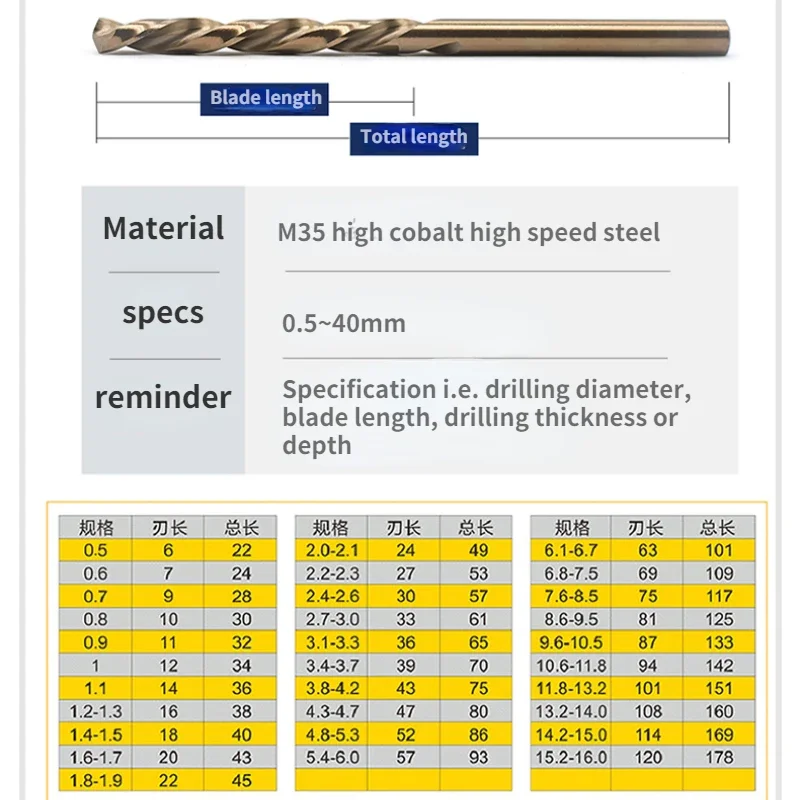 High cobalt high drill steel drill iron super hard stainless steel swivel cobalt containing fried dough twist set