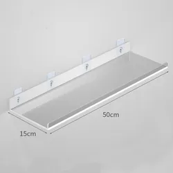 Clear Acrylic Wall Mounted Floating Shelf and Organizer (U - 50X15cm)