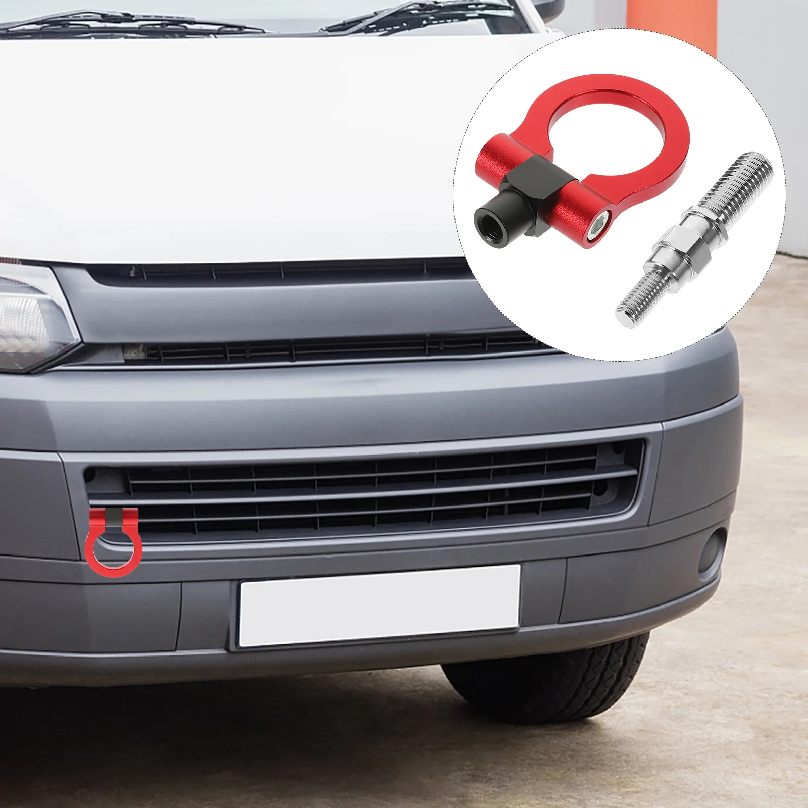 

Car Modified Trailer Hook for Car Dedicated Front Bumper Trailer Hook Towing Hook Racing Trailer Ring for /F56/R60/R61 (Red)