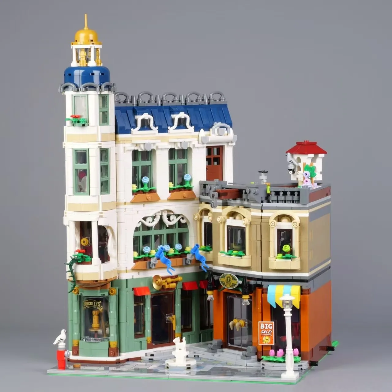 3456Pcs Shopping Street Building Block Architecture Model Assemble Bricks Gifts Birthday Toys For Children Kids