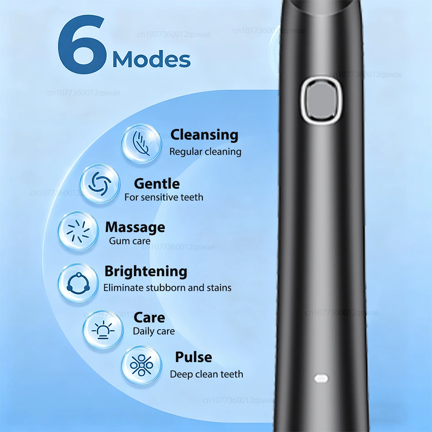 Sonic Electric Toothbrush for Adults Rechargeable Electric Toothbrush with 8 Brush Heads Travel Case