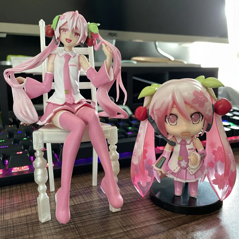 

New Japanese Anime sakura miku Figure Sexy Character Ornaments chair Kawai Car Decoration Collectible Model Birthday Gift