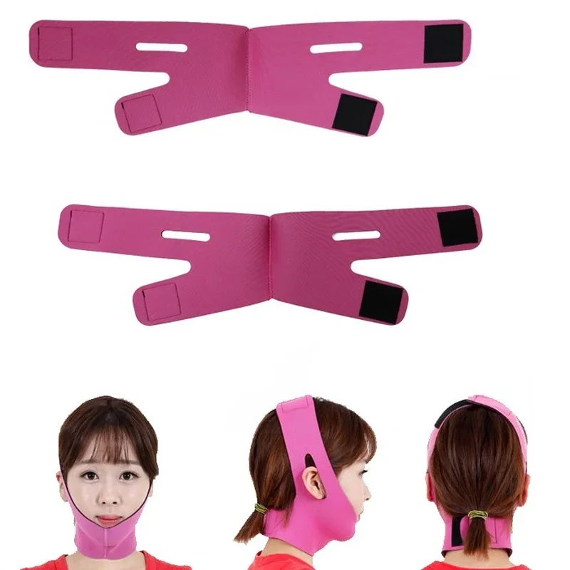 여성용 얼굴 슬리밍 붕대, V라인 얼굴 셰이퍼, 턱 뺨 리프트 업 벨트, 얼굴 마사지 스트랩, 얼굴 피부 관리 미용 도구