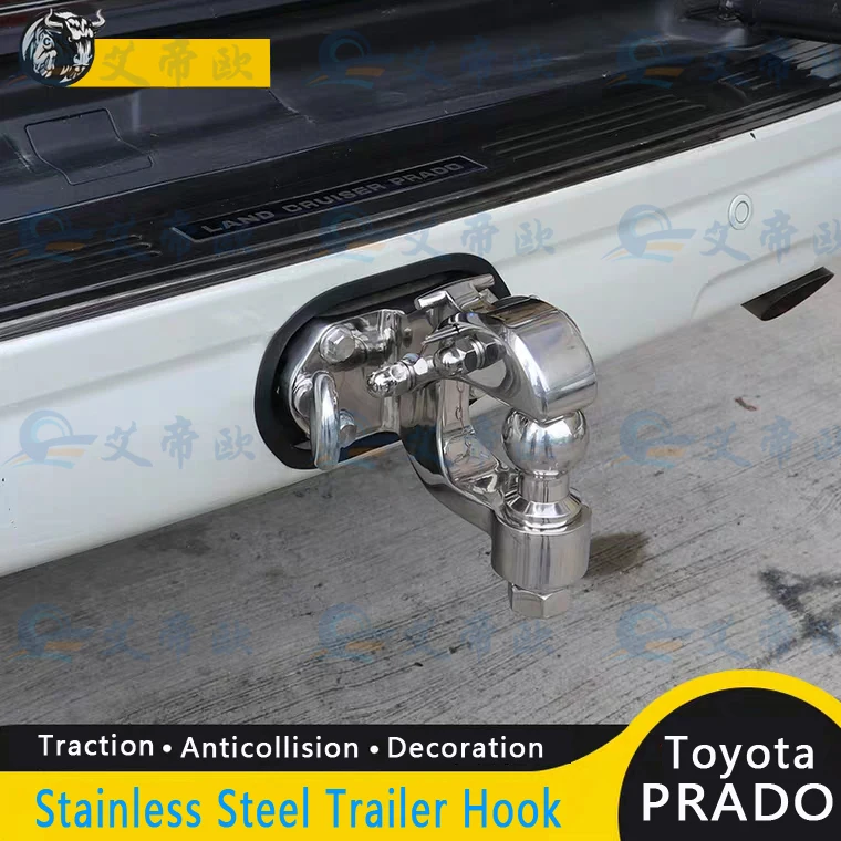 

2005 + Toyota Prado lc120 lc150, крепление для прицепа, задний бампер, буксировочный крючок, 50 мм, шариковые детали для автофургона, аксессуары для жилых прицепов, компоненты фургона