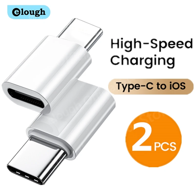 Elough 어댑터 USB C Lightning OTG for ios Female to Type C Male iPhone 14 Pro 노트북 변환기 용 고속 충전 Adaptador