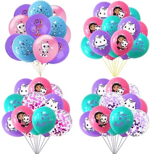 25 Pcs Ballon Anniversaire Gabby Chat, 4 Ans Fille Anniversaire Gabby Chat  Deco, Gabby Ballon Helium, Gabby Chat Banniere Hap[q5561] - Cdiscount Maison