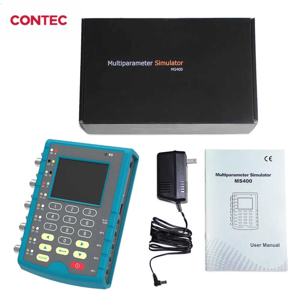 Contec MS400 Multi Parameter Patient Simulator ECG IBP Temperature Patient Simulator