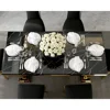 Luxury Dining Table Set, 72 Inch U-Base Modern Dining Room Table with 6 Black Velvet Upholstered Dining Room Chairs, Dinning Set 2
