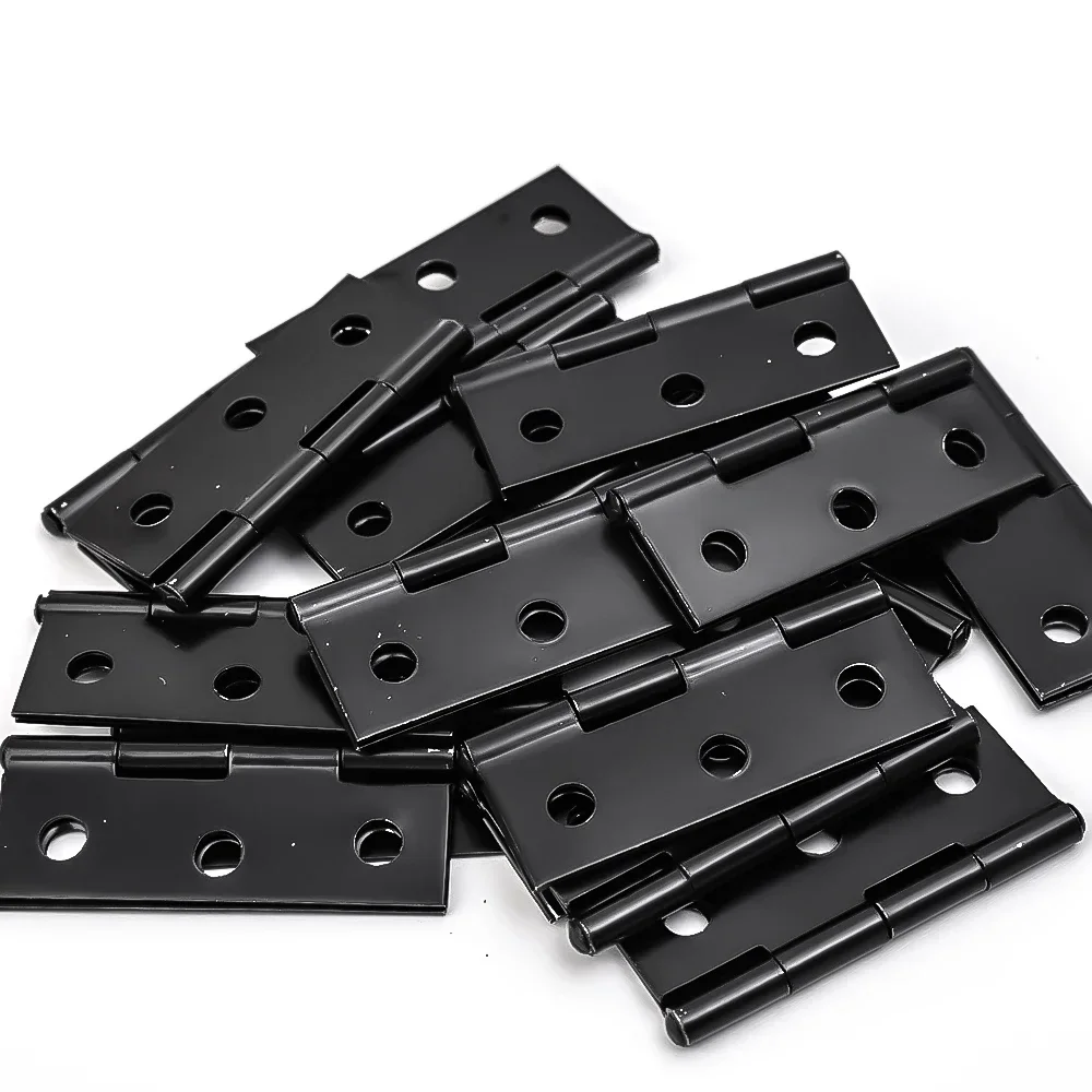 Black Door Hinges Stainless Steel Butt Hinges with Screws Cabinet Drawer Furniture Mounting Plate Flat Fixing Brackets for stainless steel hinges,door hinges