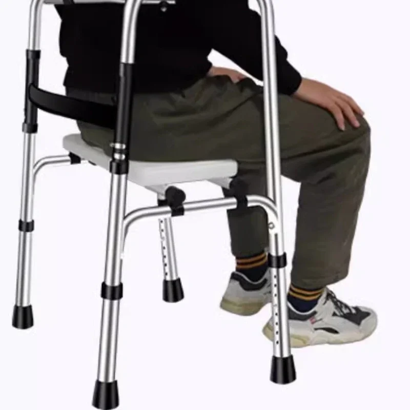 Disability Support Four-Legged Walker Cane Foldable Portable Enhanced Stability Walking Aid Disability Assistance 4