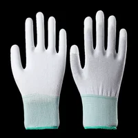 5pair Antistatic Gloves Anti Static ESD Electronic Working Gloves pu coated palm coated finger PC Antiskid for Finger Protection 1
