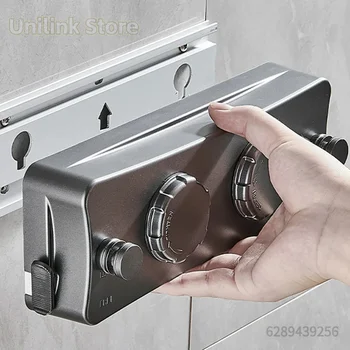 Stendibiancheria retrattile Doppia linea Retrattile Montaggio a parete Lavaggio Appendiabiti Lavanderia Balcone Linee di asciugatura invisibili 1