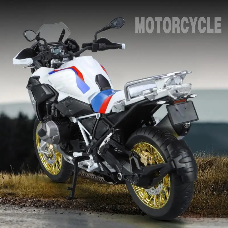 1/9 BMW R1250 GS Toy Motorcycle Model For Children Diecast Metal Motorbike Vehicle Miniature Lightable Collection Gift For Boys 3