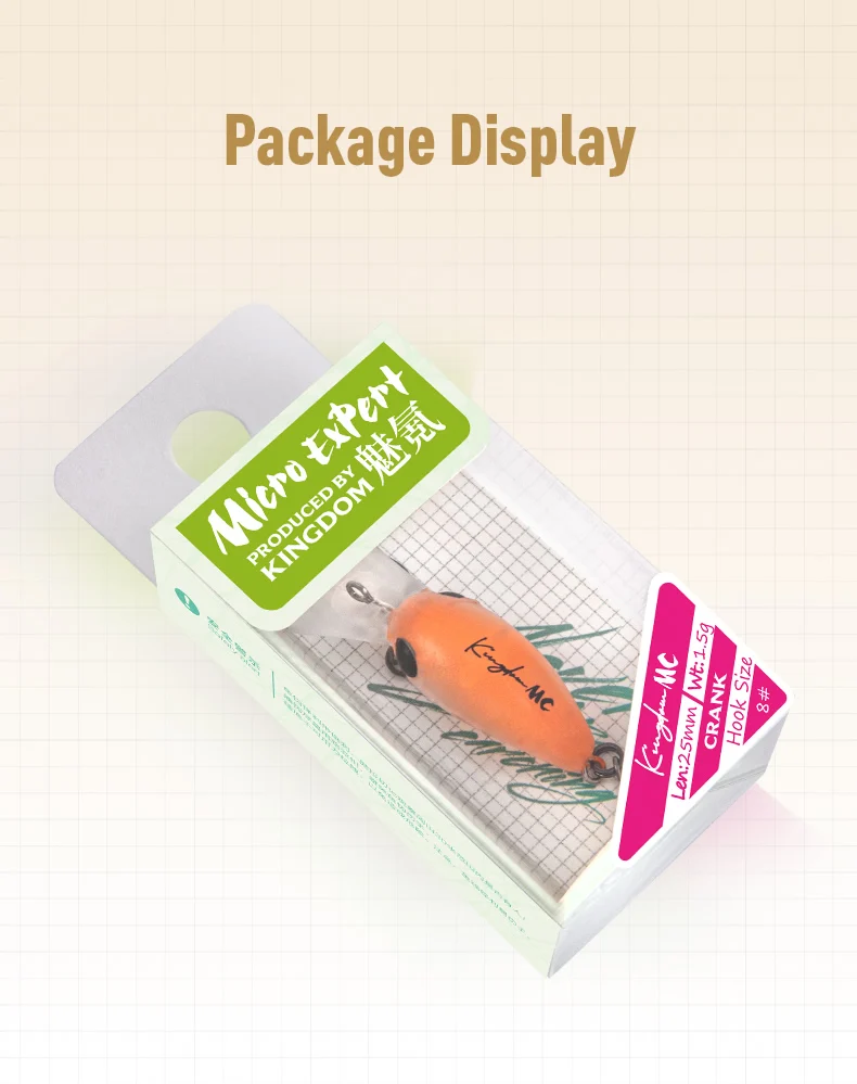 Kingdom Fishing Lure Micro Expert Minnow 1,5 g 3,2 g 25 mm 32 mm Topwater Künstlicher harter Kurbelköder Wobbler Barsch Forellenköder – Detail 14