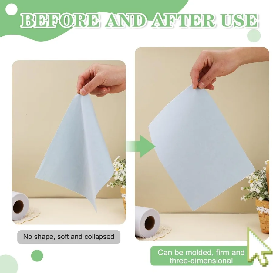 Interfacing Fabric for Sewing 11.6" x 30yd Non-Woven Fusible Interfacing Single-Sided Fusible for Sewing DIY Craft