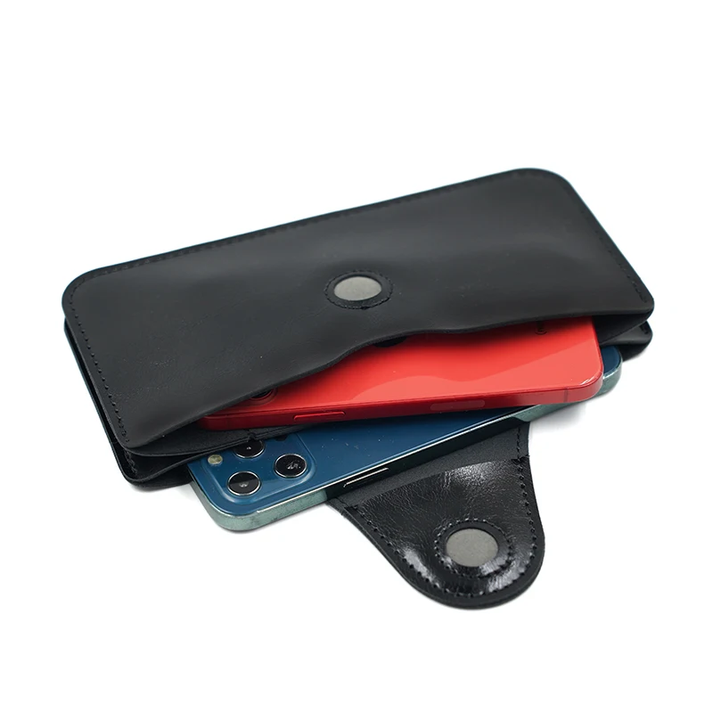 Sleek Double Layer PU Leather Clutch Bag