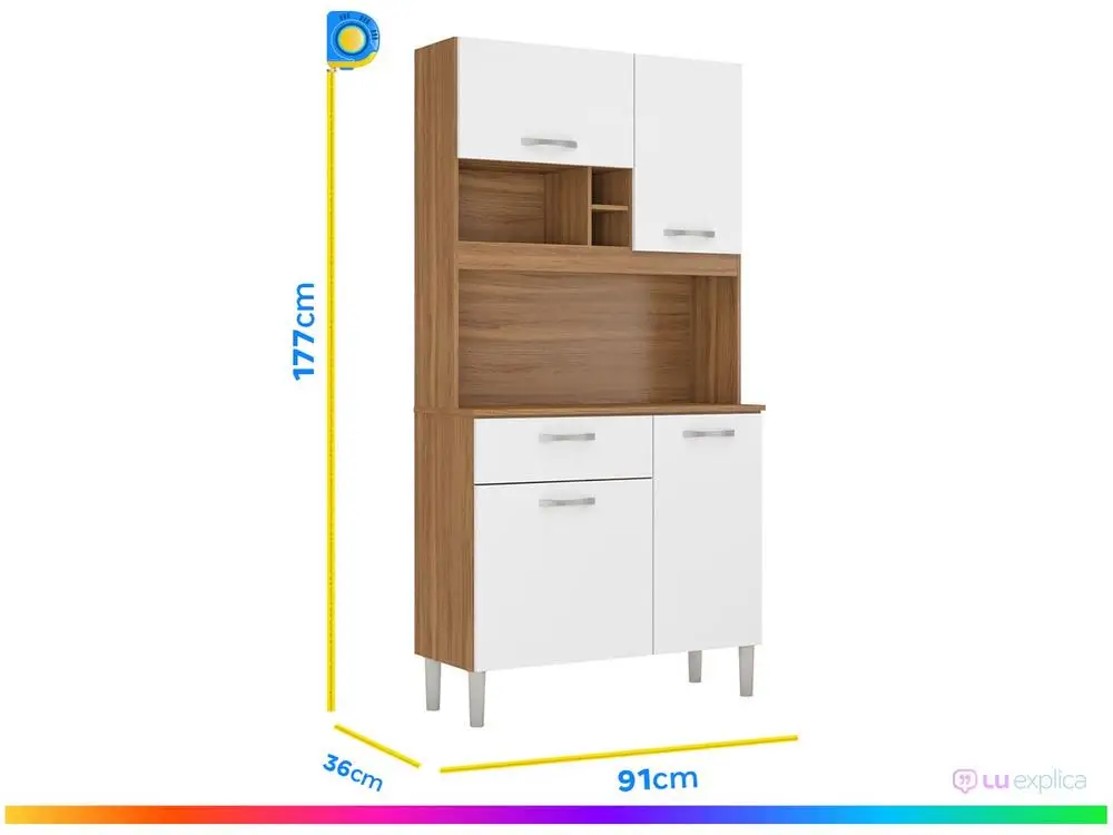 Cozinha Compacta Demobile Malta 4 Portas 5