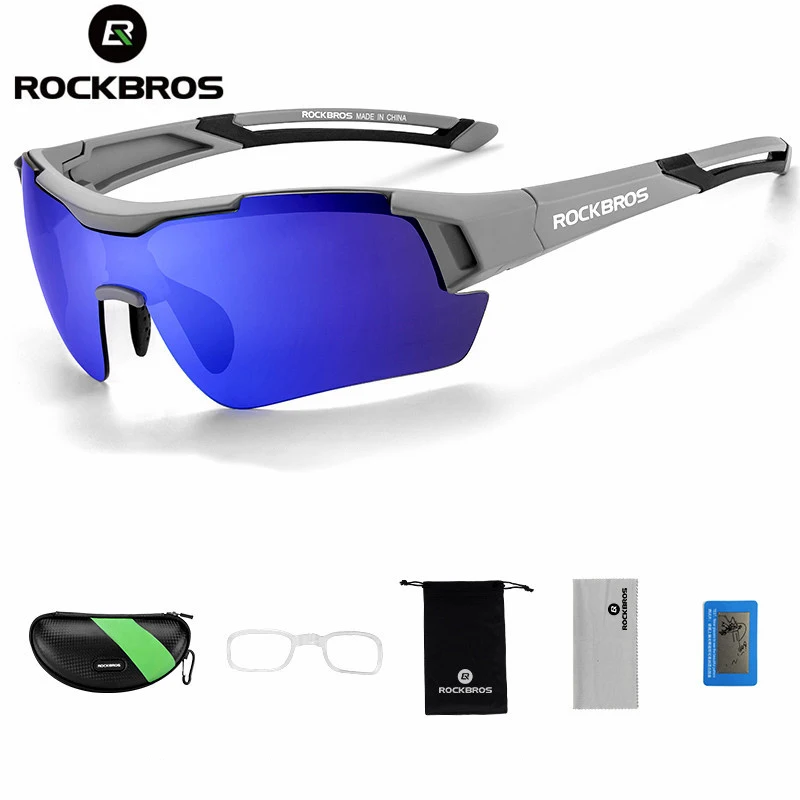 ROCKBROS Cycling Glasses Sports Sunglasses Goggles Polarized Replace Lenses 