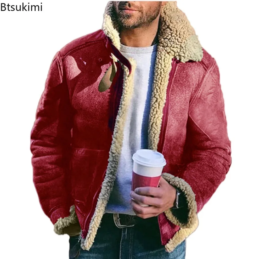 Herfst en winter effen kleur kraag heren capuchon lange mouwen pluche jas heren lang vest roze voor heren, Legergroen, 3XL