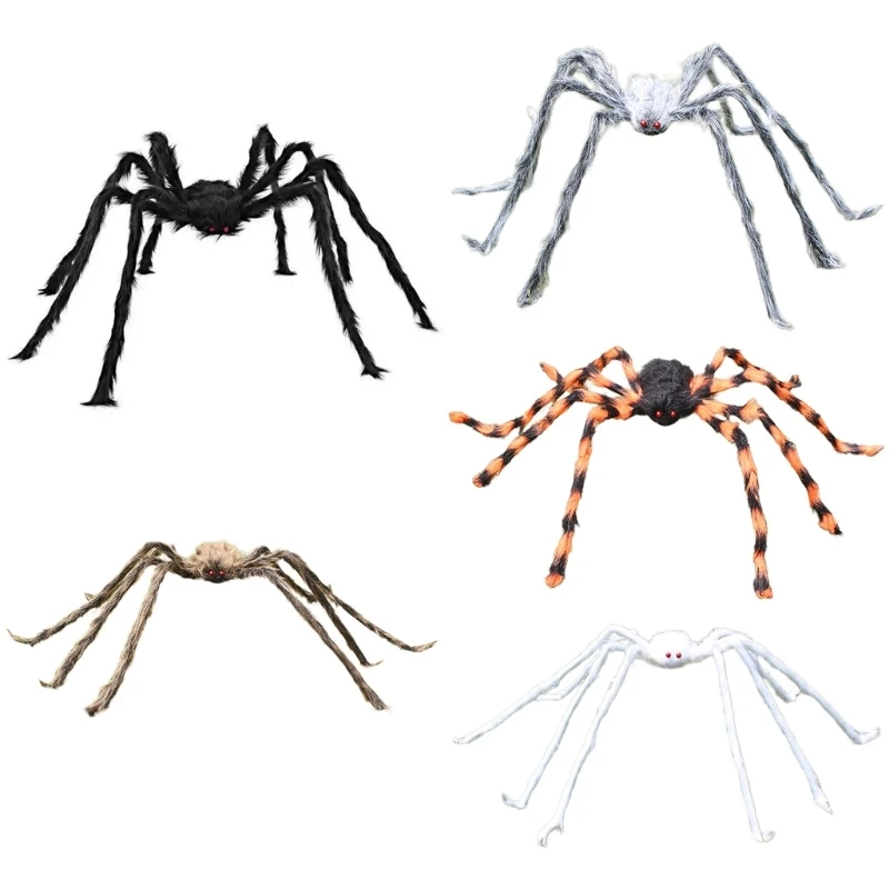 

Realistic Hairy Spiders Halloween Decorations Party Props for Indoor and Outside