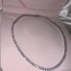 Hip Hop Punk Designer 3-6MM Iced Out Tennis Necklace for Women Men 14K White gold Filled Wedding Jewelry With 40 - 60 CM 4