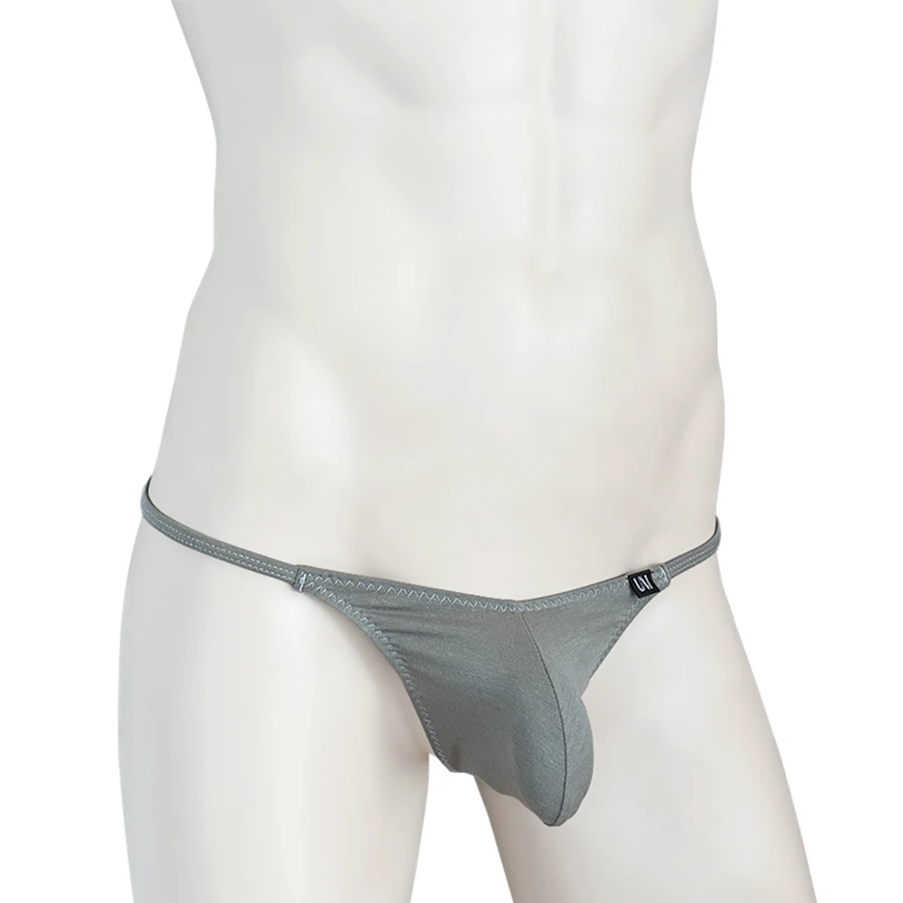 

Men Cotton Low Waist Sexy Thong Big Pouch U Convex Briefs Underwear T-back Ultra-thin Mini Panties Soft Breathable Lingerie