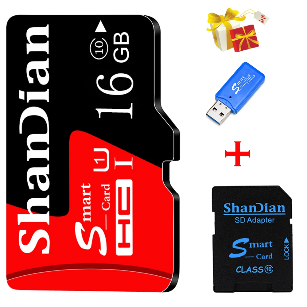 storage card SD Card 32GB High Speed Class 10 16GB/64GB Real Capacity 128GB Mini SD Memory Card TF Card for Smartphone Give card reader gift memory card for phone Memory Cards