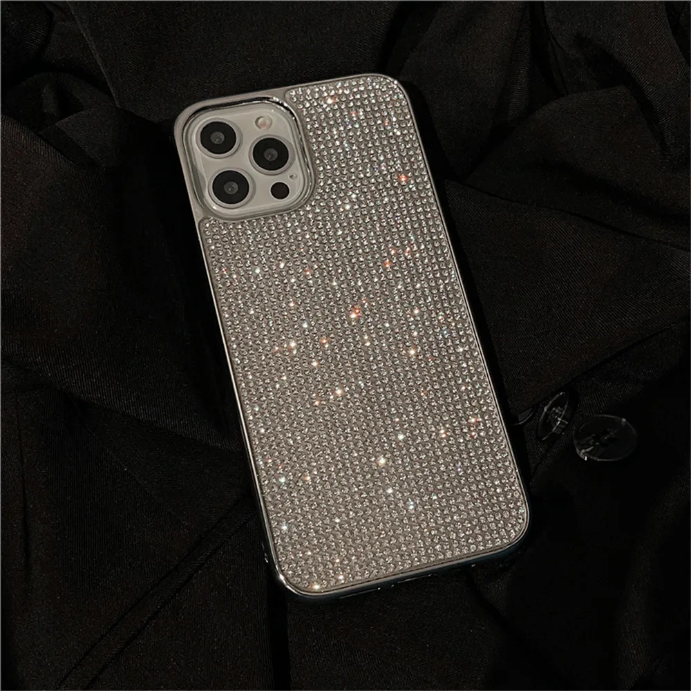 iPhone Case Luxury Glitter Rhinestones For iPhone 17 16 15 14 11 12 13 Pro Max XS XR X 7 8 Plus SE Shniy Diamond Silicone Cover