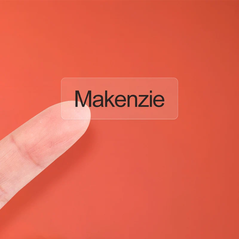  תגיות שמות מותאמות אישית שקופות ועמידות לציוד בית ספר לילדים, מדבקות עמידות במים, קופסת ארוחת צהריים אישית ותוויות לציוד כתיבה 