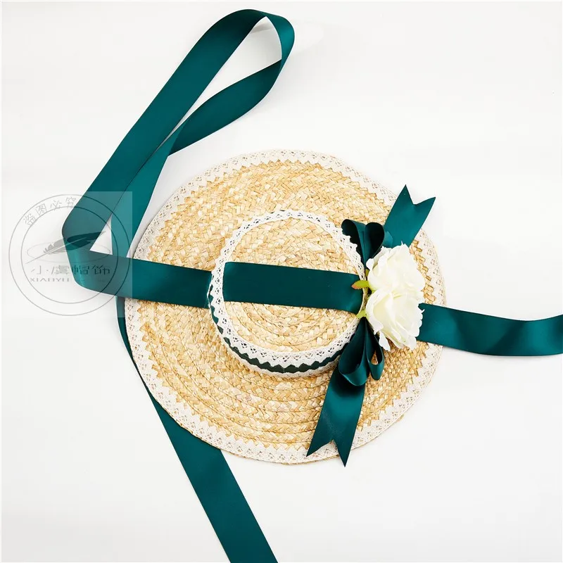 

Lolita Flower Lace Flat Fedoras Forest Bow Ribbon Fascinator Bonnet Hat Hair Clip Girls Cocktail Horse Race Hat Hair Accessories