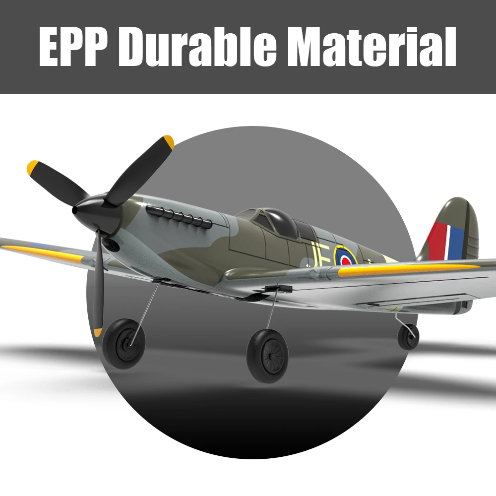 Eachine Spitfire V2 2.4GHz EPP 400mm Wingspan 6-Axis Gyro One-Key U-Turn Aerobatic Mini RC Airplane BNF/RTF Compatible DSM S-BUS Protocol for Trainer Beginner