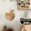 Handmade Rattan Apple Storage Basket Natural Fruit Clothes Key Baby Room Organizer Woven Organizers Home Wall Decor 5