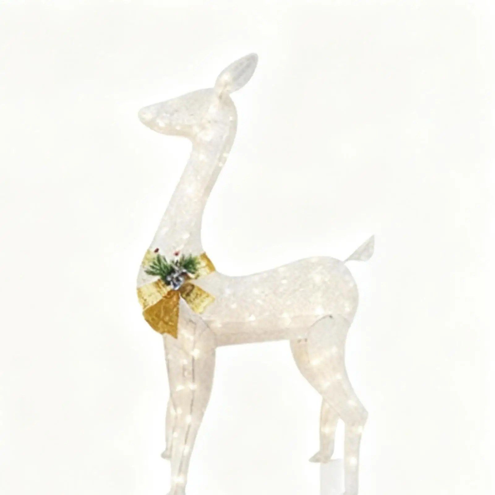 Outdoor Christmas Decorations Stakes Realistic LED Light Festive Insertion 3 Pieces Yard Reindeer Holiday Decoration For Family