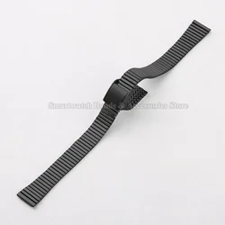 Ultra - Thin Stainless Steel Wristband Bracelet - Sleek Metal Accessory - 14mm (Black)