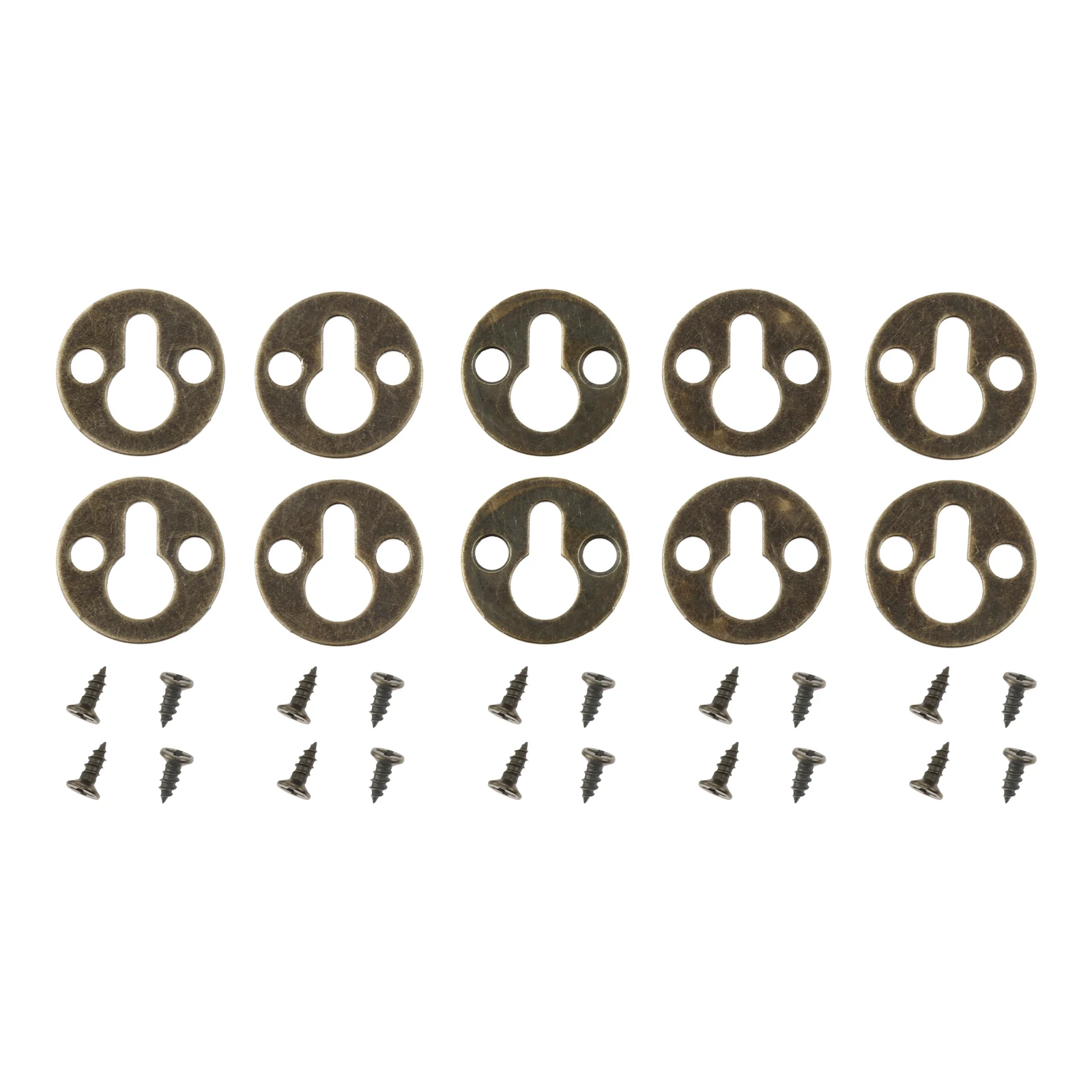Wall Hooks 10Pcs Antique Bronze Round Hanging Cross-stitch Picture Oil Painting Mirror Frame Hooks with Screws 25mm