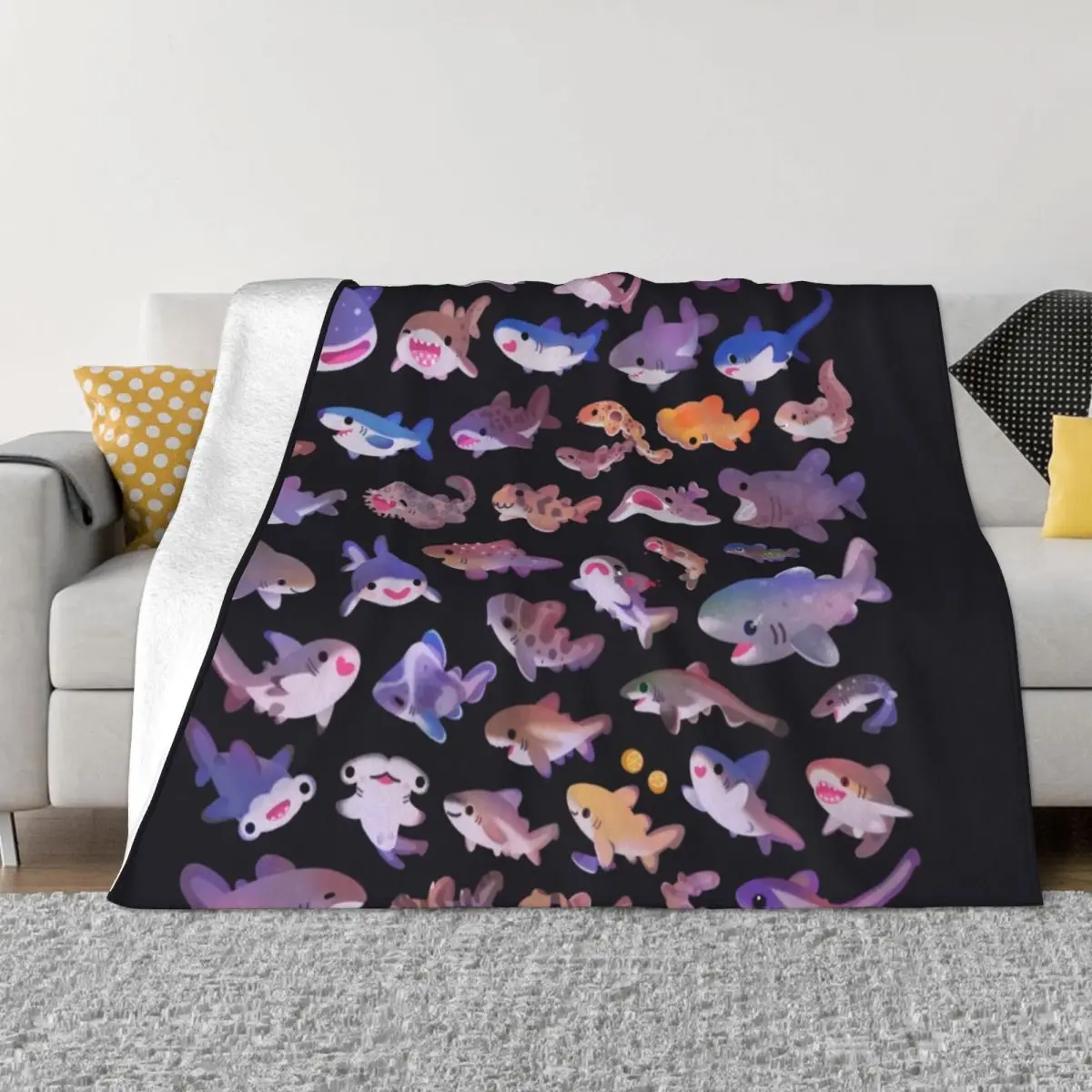 Shark Day-Combina Coperte Coperte Per Divani Coperte Per Divani Letto Plaid Multiuso