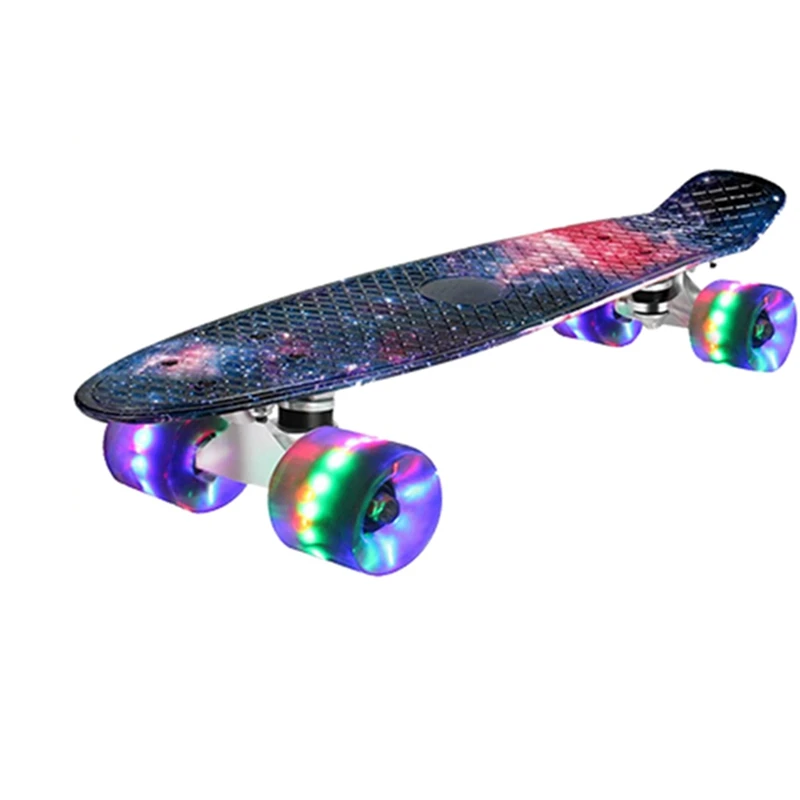 Mini Cruiser Skateboard 22 Pollici Fish Board Bambini Scooter Longboard Penny Board Skate Board Per Principianti Adolescenti