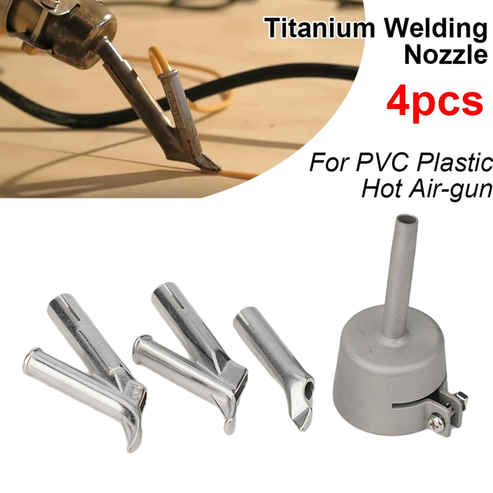 

4pcs Triangle Speed Welding Nozzle Set Y Type Hot Air Blower Head Heat Torch Tip Welding Soldering Equipment Home DIY Tool Part