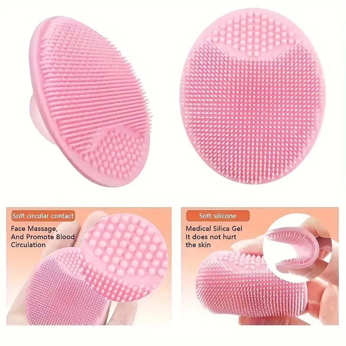 1pc Baby Bath Brush Silicone Massage Scrubber SkinSoother Baby Bath Essential For Mommy With Nails